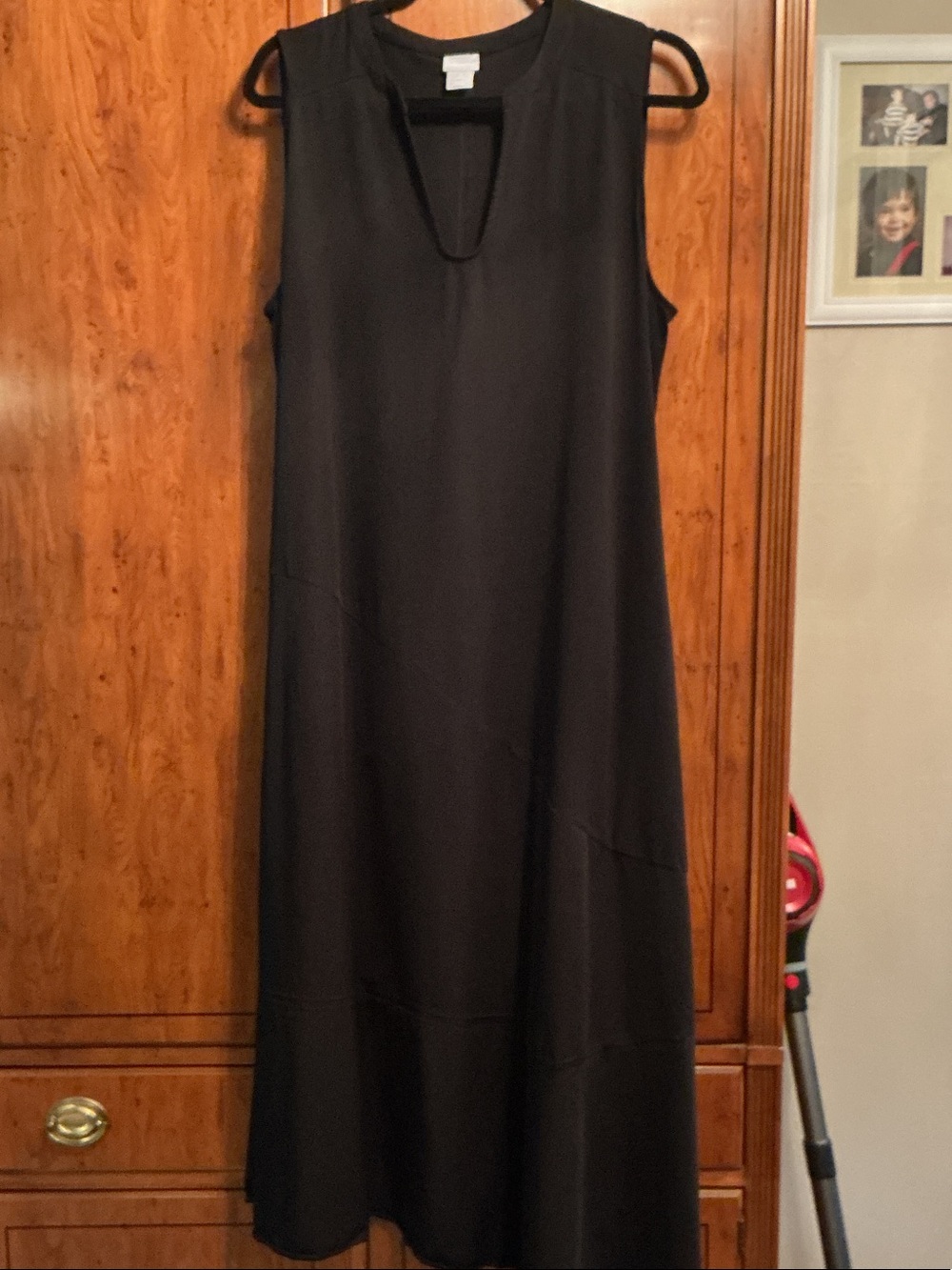 Chico's Sleeveless Black Keyhole Maxi Dress
